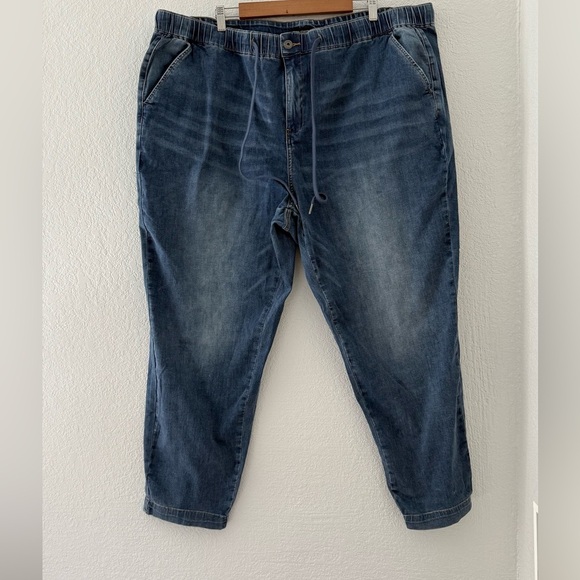 Universal Standard Comfort Denim Drawstring Blue Jean Trouser Size Large 22-24 - Picture 9 of 12